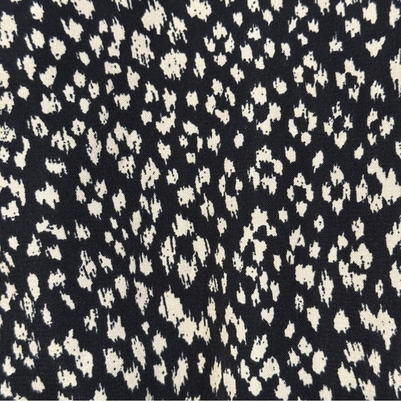 Sadie & Sage XS Peplum Blouse Black White Dot Print Long Sleeve - Picture 3 of 6